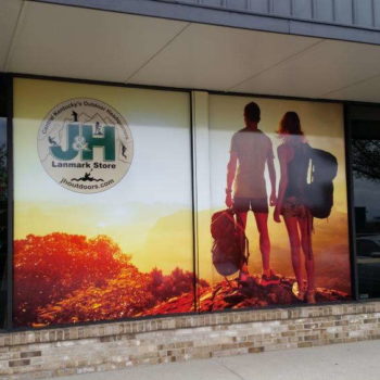 J&H Lanmark Store window graphic