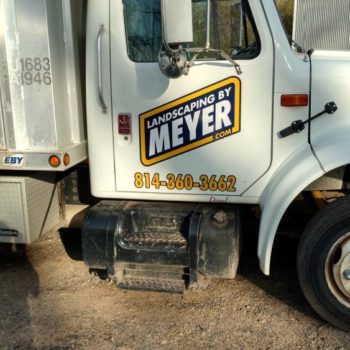 Landscaping by Meyer truck decal