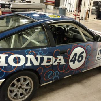 Honda race car decal