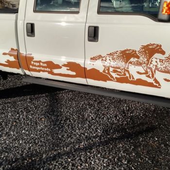 Page Run truck decal
