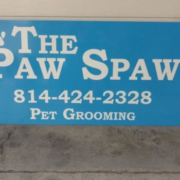 Paw Spaw indoor signage