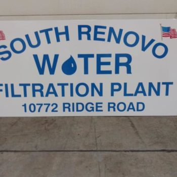 South Renovo Water Plant outdoor signage