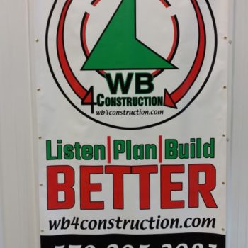 WB Construction outdoor signage
