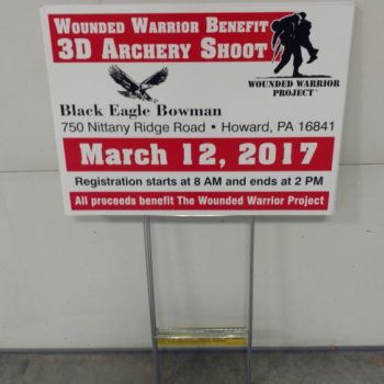 Wounded Warrior Benefit outdoor signage