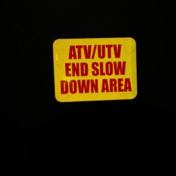 ATV use outdoor signage
