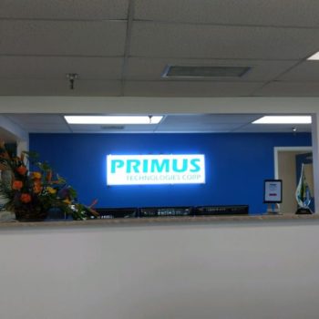 Primus Technologies indoor signage