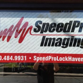 Speed Pro Lock Haven window sign