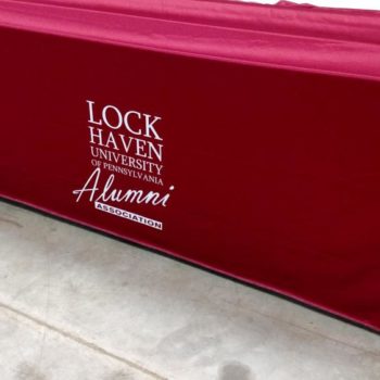 Lock Haven University Alumni table covering