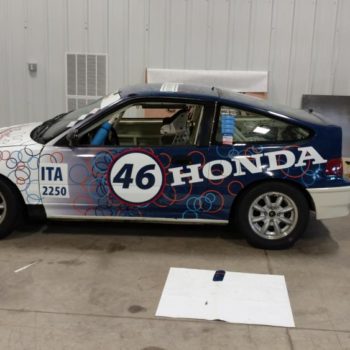 Honda race car vehicle wrap