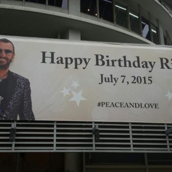 Ringo Starr happy birthday banner