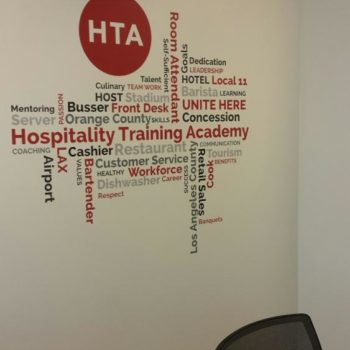 Hospitality Training Academy word cloud decal