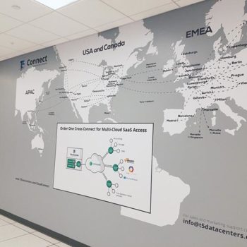 Saas company world map wall decal