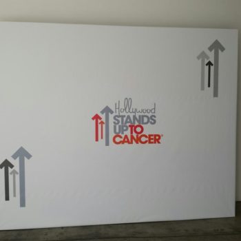 Large cancer awareness sign