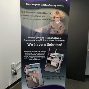 Manufacturing solutions trade show retractor banner