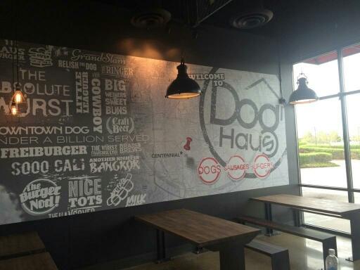 Burger restaurant word cloud wall mural