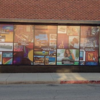 Large window graphic for printing company