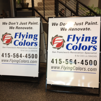 Flying Colors a-frame sign