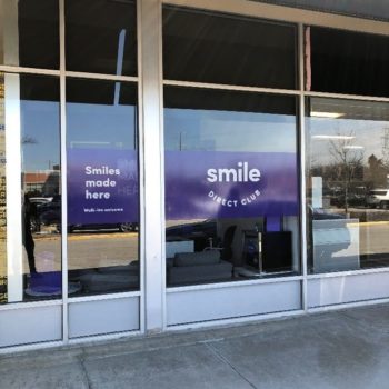 Window graphic for Smile Direct Club