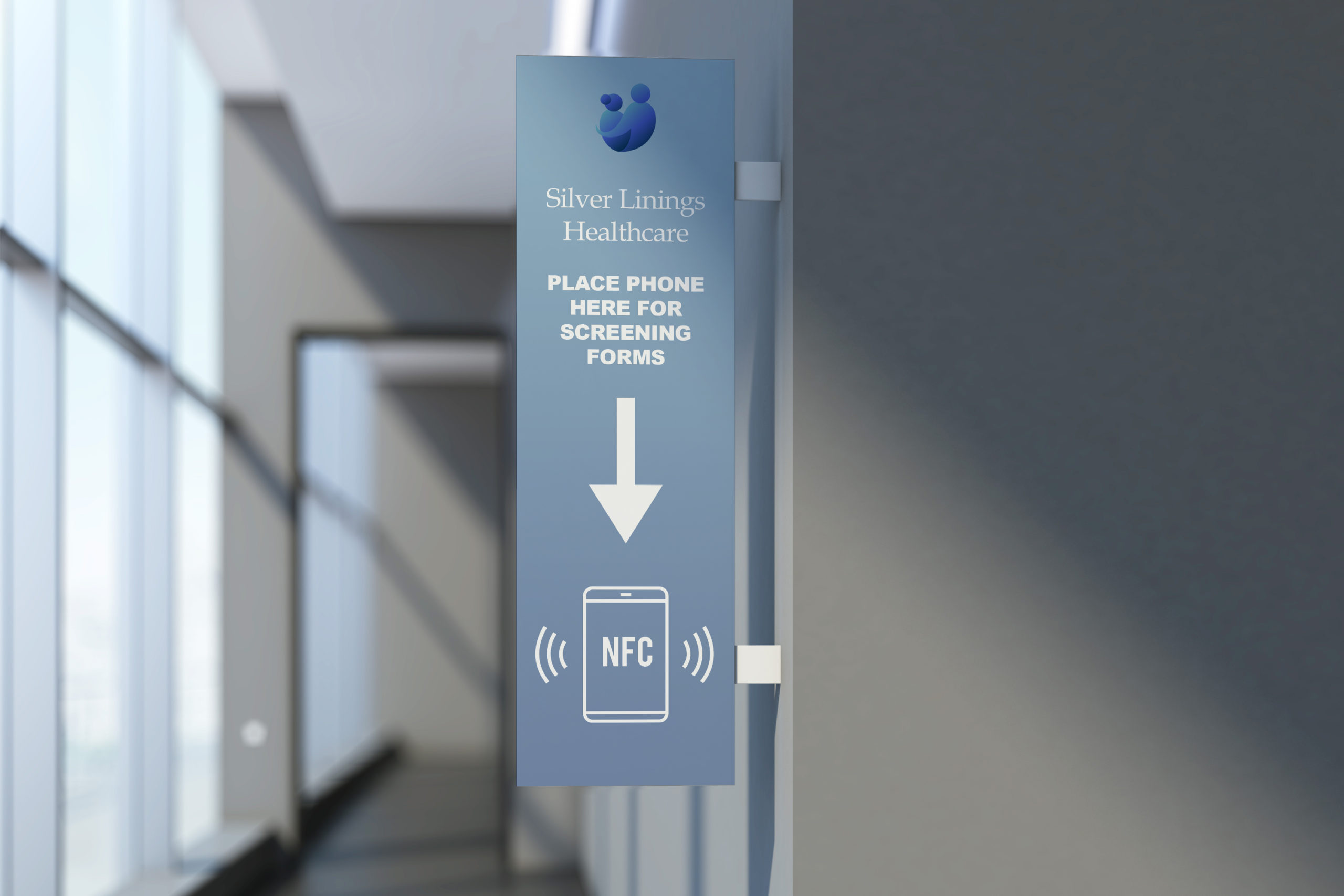 Healthcare smart signage NFC