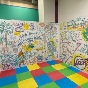 fun 90's wall mural graphic event experience
