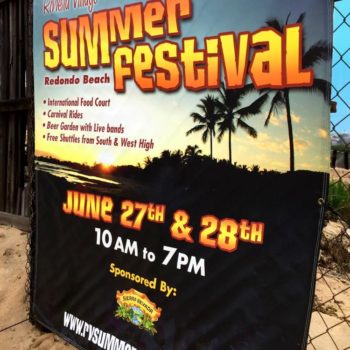 Portfolio banner for a beach summer festival