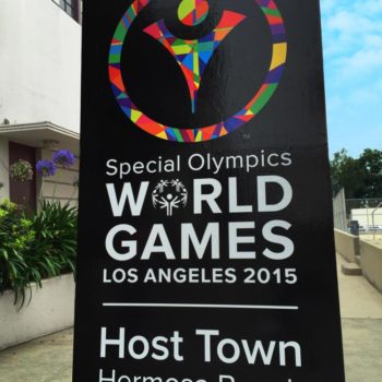 Event graphic for the 2015 Special Olympics in LA