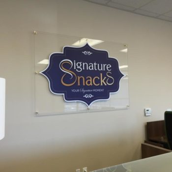 Indoor Sign for Signature Snacks