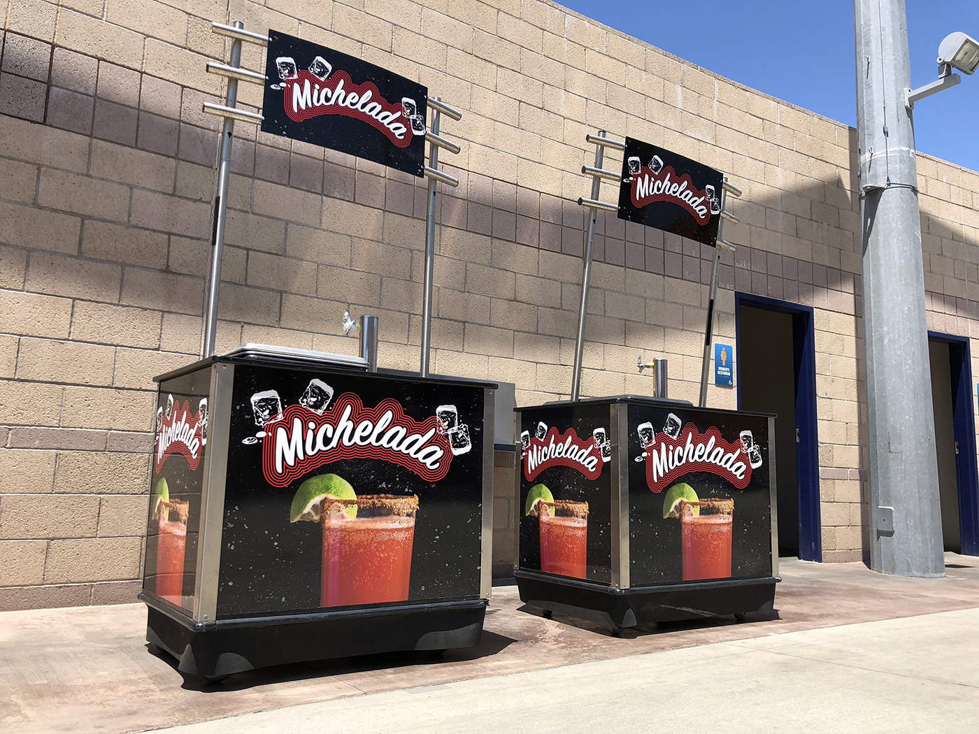 2 wrapped concession stands for Michelada