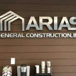 Arias General Construction, Inc. wall signage