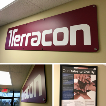 Indoor signage for Terracon 