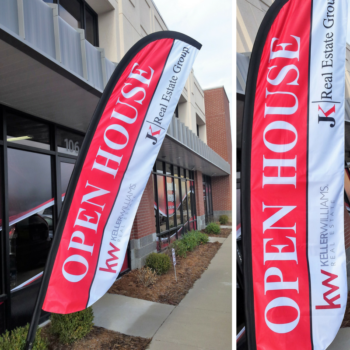 Outdoor banners for Open House for JK Real Estate Group and Keller Williams Real Estate 