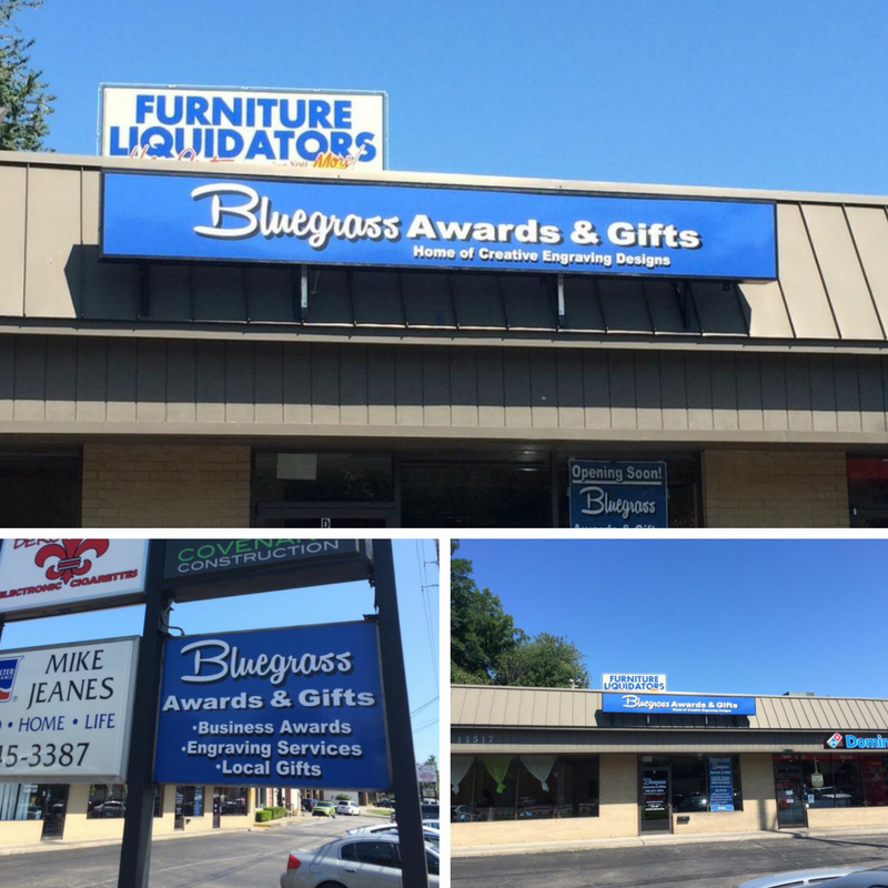 Bluegrass awards & gifts outdoor signs