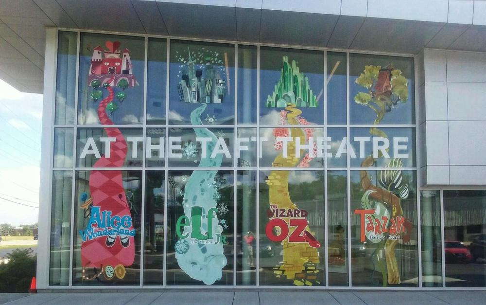 window glass decals of movies
