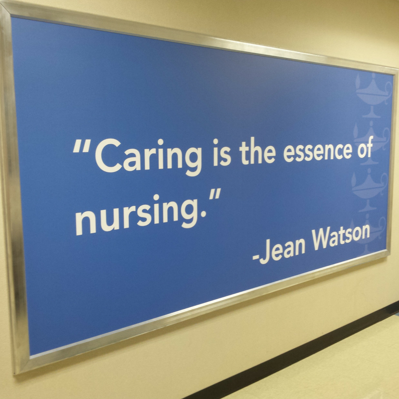caring is the essence of nursing quote wall sign