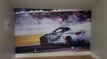 race car wall mural