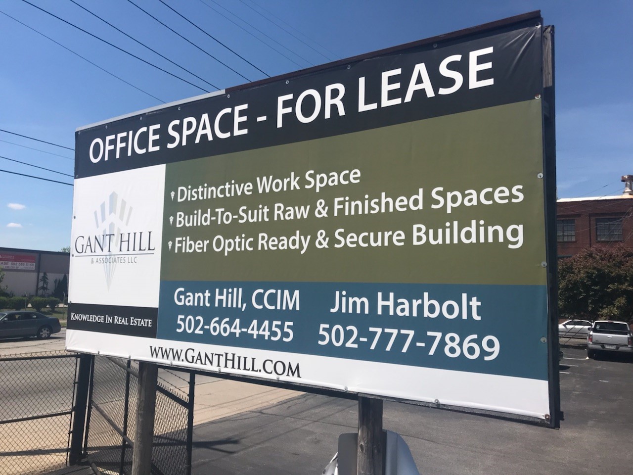 gant hill office space for lease sign