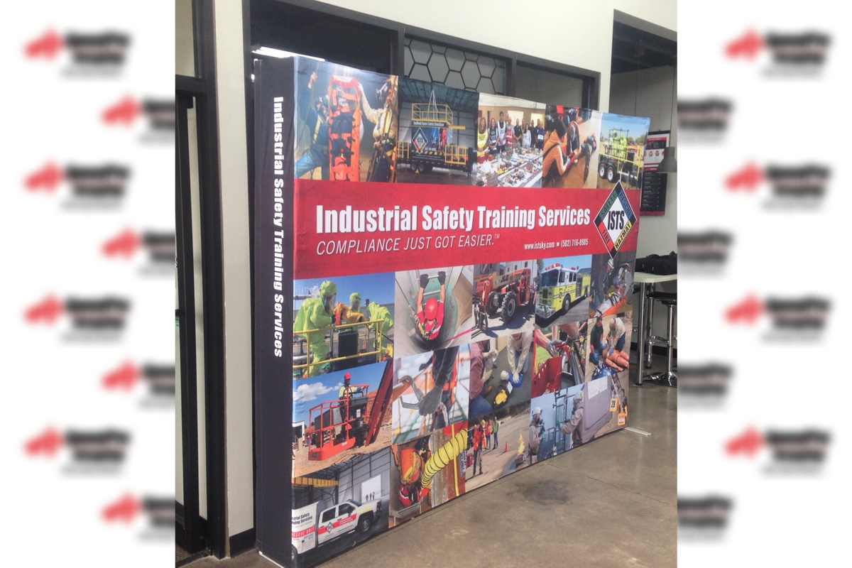 industrial safety training serices standing banner