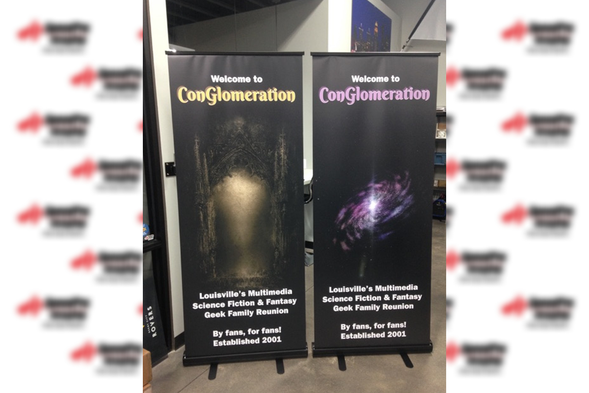 conglomeration standing banners