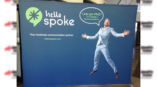 hellospoke large standing banner