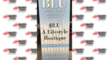 BLU botique standing banner