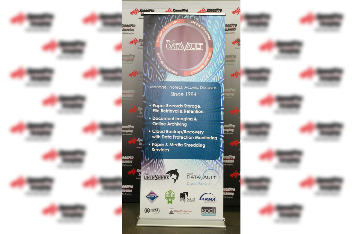 the data vault standing banner