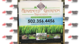 advanced grounds maintainance standing banner