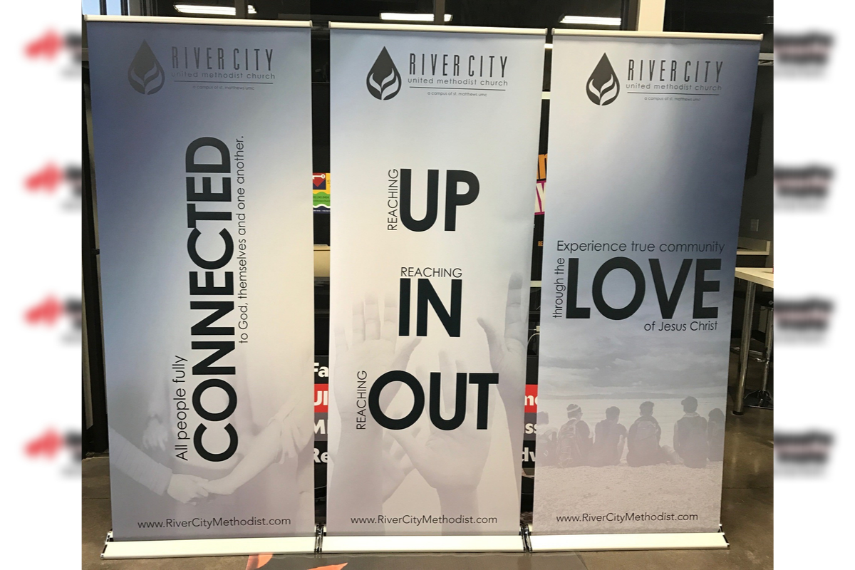 rivercity standing banners