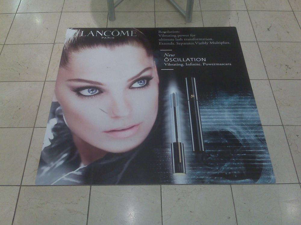 A custom floor graphic for Lancome Paris makeup