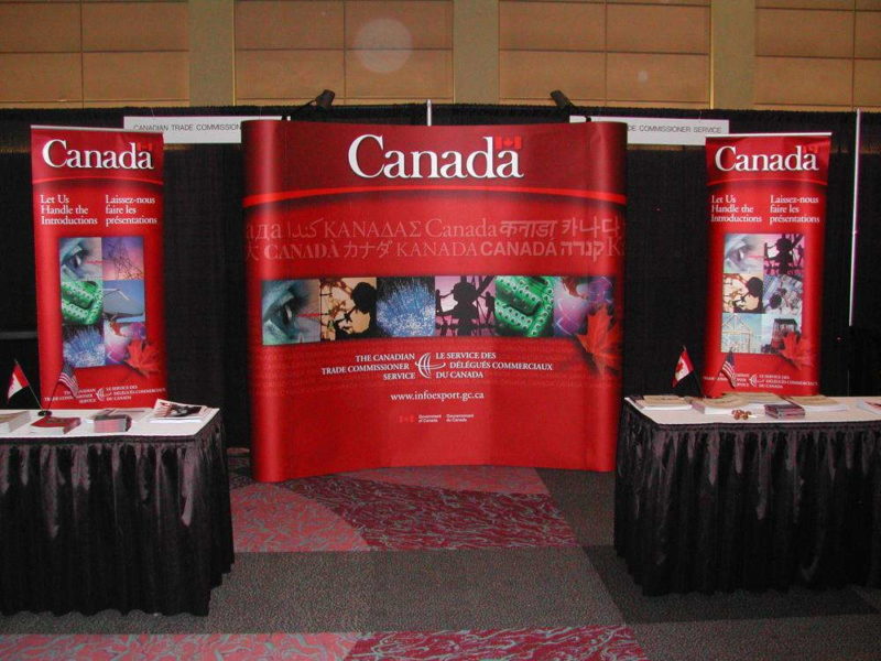Trade show display banners for the Canadian Trade Commission Service