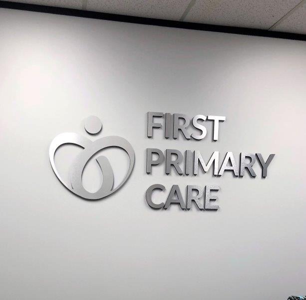 first primary care contour cut logo for reception area magnolia tx