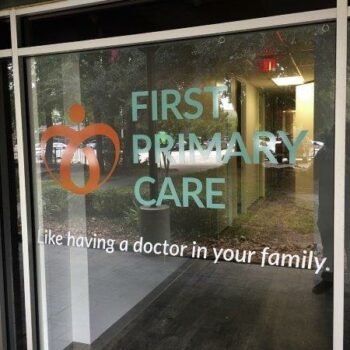 first primary care logo window decal | window decals for business magnolia tx