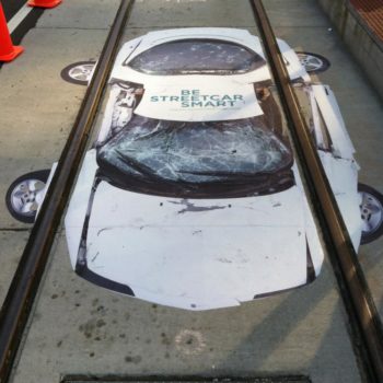 Be Streetcar smart railroad track painting