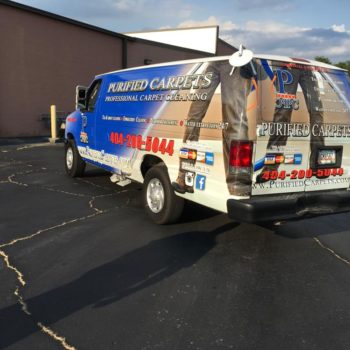 Purified Carpets Cleaning van