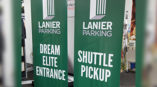 Two Lanier Parking tall standing posters